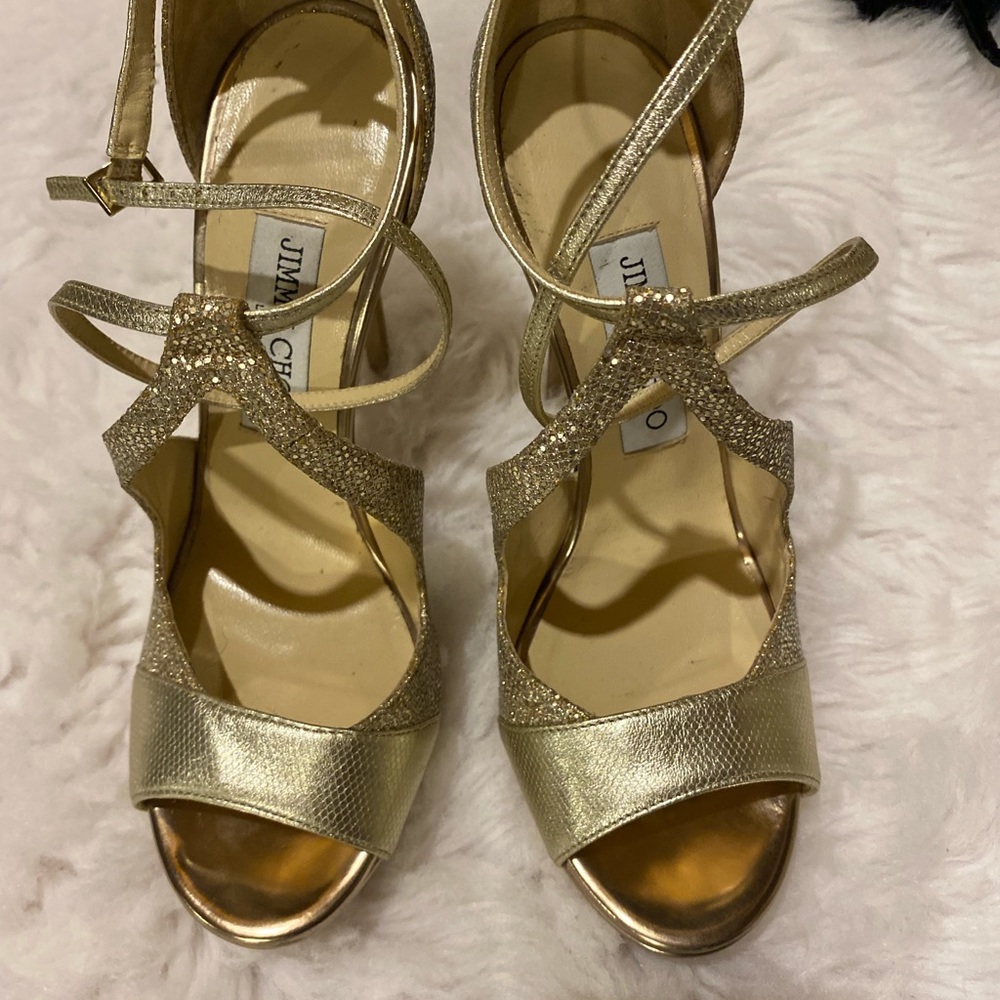 Women’s size 7 Jimmy Choo platform lace up heels